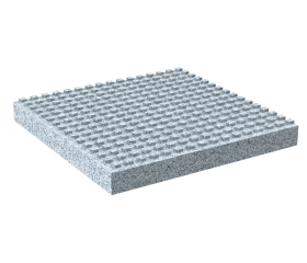 Плита тактильная с квадратными рифами 500*500*50, м/р: Мансуровское